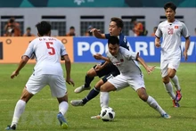 Match opposant le Vietnam au Japon lors des ASIAD 2018. Photo : VNA