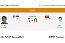 En pencak silat, le combattant Pham Tuân Anh a décroché le bronze chez les hommes de moins de 70 kg. Photo : VNA
