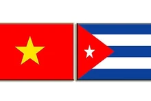 Les drapeaux du Vietnam et de Cuba. Photo: NDEL.