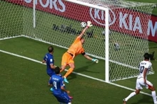 L'attaquant du Costa Rica Bryan Ruiz après son but contre l'Italie lors du Mondial à Recife le 20 juin 2014. Photo: NDEL.