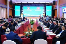 Vue générale de la 5e conférence élargie sur la justice des provinces frontalières Vietnam - Laos. Photo : NDEL.