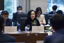 Truong Thi Mai, membre du Bureau Politique, présidente de la Commission centrale de l'organisation du Parti et présidente du Groupe des parlementaires d'amitié Vietnam-Japon. Photo : VNA.