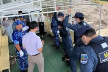 La formation sur l'inspection sur place des navires entrants. Photo : NDEL.