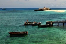 Le récif corallien de l’île de Da Tây, district de Truong Sa, province de Khanh Hoa. Photo: NDEL. 