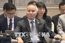 Le vice-ministre de l’Industrie et du Commerce, Trân Quôc Khanh, en tête de la délégation de travail vietnamienne à l'AEM Retreat 24. Photo: VNA.