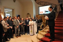L’ambassadeur Vu Anh Quang s'exprime lors de l'événement. Photo: VNA