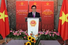 L’ambassadeur Duong Chi Dung lors de son allocution. Photo : VNA.