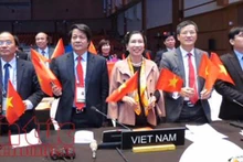 La délégation vietnamienne lors de la session. Photo : VNA