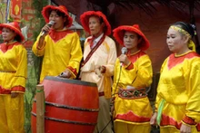 La représentation du "bài choi". Photo: http://mysonsanctuary.com.vn