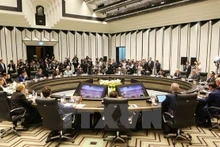 Le Président du Vietnam, Trân Dai Quang, préside une réunion à huit clos dans le cadre de la 25e ​réunion des dirigeants économiques de l'APEC. Photo: VNA.