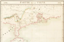 Une copie de l'Atlas du monde, Bruxelles - 1827, tome 2. Photo d'archive.