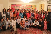 La cérémonie de célébration du Têt traditionnel de l’Ambassade du Vietnam au Venezuela. Photo: VOV.
