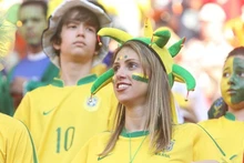 Les fans de l'équipe brésilienne .
