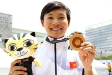 La cycliste Nguyên Thi Thât. Photo: bongdaplus.vn