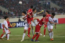 Match amical entre l’équipe nationale du Vietnam avec celle de la République populaire démocratique de Corée, le 26 décembre à Hanoi. Photo : dantri.vn.