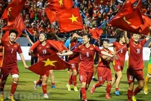 L'équipe nationale de football féminin a remporté la médaille d'or. Photo : VNA.