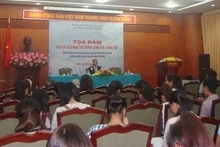 Colloque sur l’influence de la presse dans la Révolution d’Août, le 22 septembre, à Hanoi. Photo: VNA.