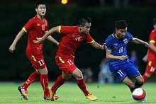 Une phase défensive des joueurs vietnamiens. Photo: Hai Dang/NDEL.