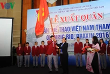 La délégation sportive vietnamienne aux Jeux Olympiques de Rio 2016. Photo: VOV.