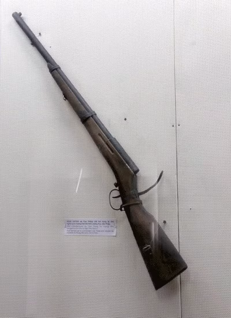 Fusil fabriqué par le général Cao Thang selon le modèle français Gras 1874. Photo : Musée national d'histoire du Vietnam.