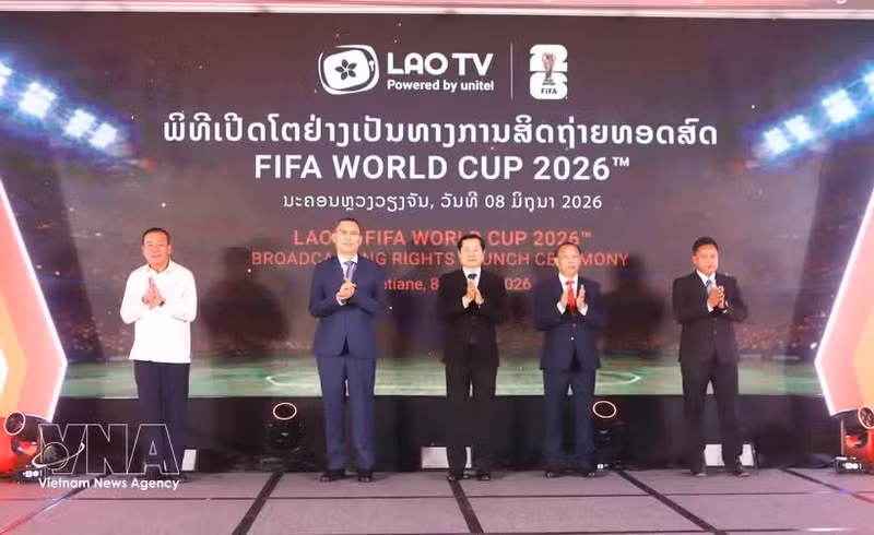Ccérémonie de lancement des droits de diffusion en direct de la Coupe du Monde de la FIFA 2026. Photo : VNA.
