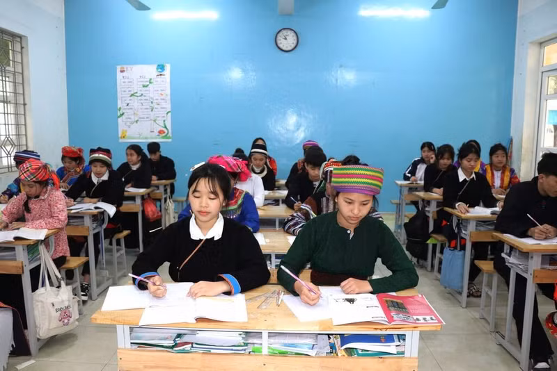 L’école-internat de Linh Phu à Tuyen Quang (Nord). Photo : VNA.
