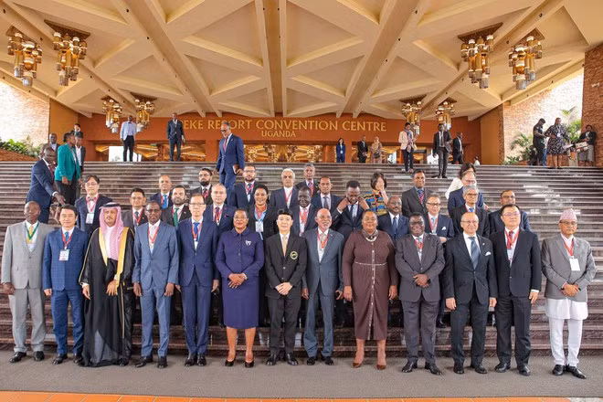 Les chefs des délégations participant à la 63e session de l'Organisation consultative juridique afro-asiatique. Photo : Ministère des Affaires étrangères.