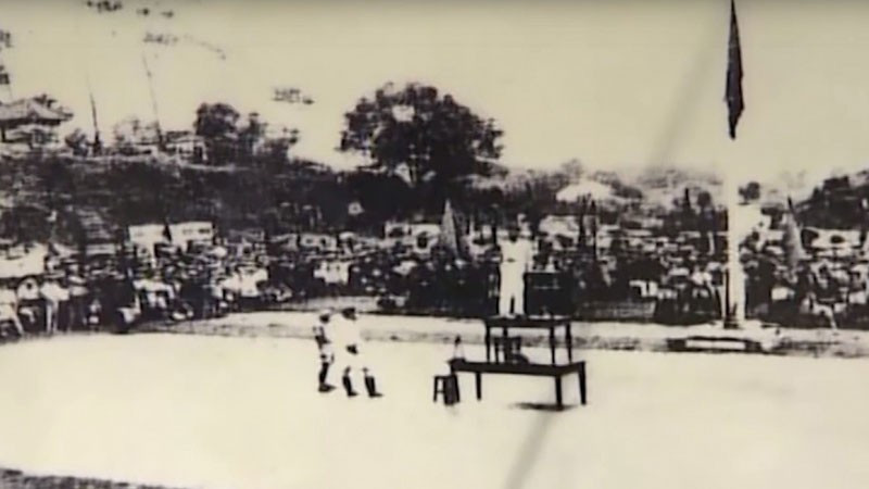 L’après-midi du 20 août 1945, un grand rassemblement se tint au stade du chef-lieu de Thai Nguyen. Photo d’archives : baothainguyen.