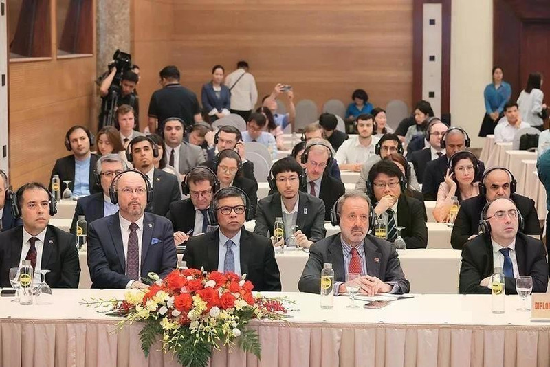 Une vue de la conférence de presse internationale à Hanoi le 17 juin. Photo : VNA.
