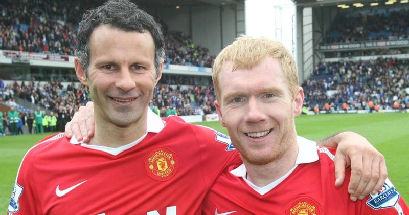 Ryan Giggs et Paul Scholes. Photo : skysports.com