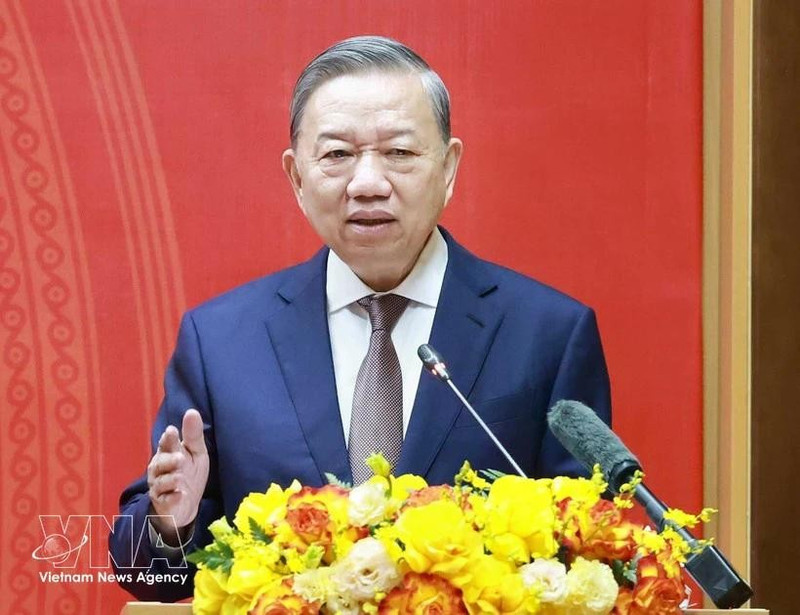 Le secrétaire général du Comité central du Parti communiste du Vietnam (PCV), To Lam. Photo : VNA.