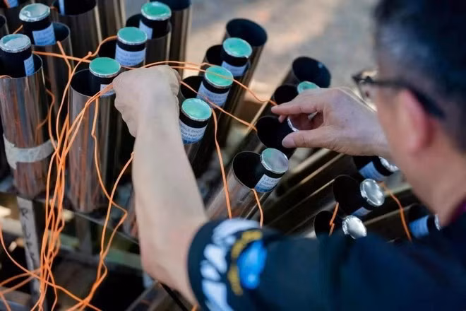L'équipe chinoise présentera un format inédit et audacieux lors de la dernière soirée, avec dix morceaux de musique et 7.000 feux d'artifice. Photo : VTC.
