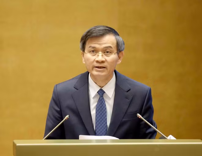 Doan Minh Huan, membre du Politburo et président de l’Académie nationale de politique Ho Chi Minh, lors de la conférence nationale, à Hanoi, le 7 février. Photo : VNA.