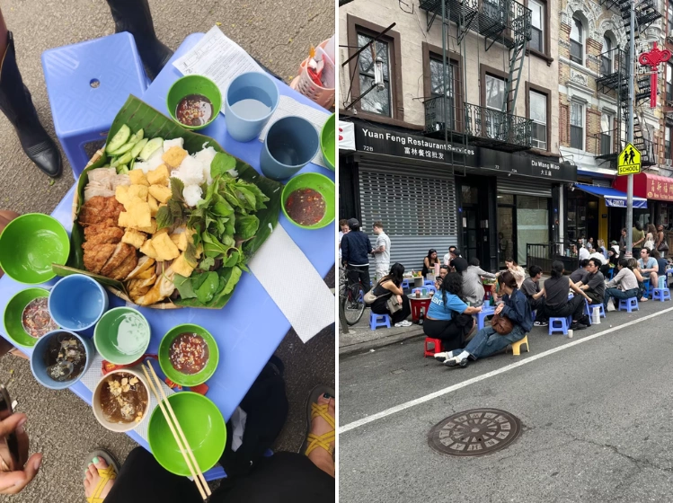 Le bun dau mam tom et l’espace de restauration en plein air de MẮM à New York. Photo : WSJ. thiet-ke-chua-co-ten-17-175757-5591-1769-1757574434.png