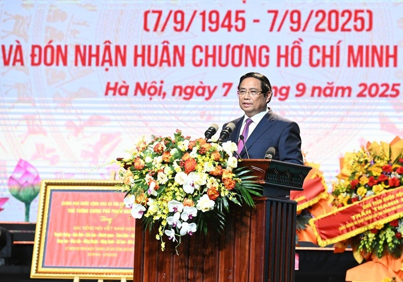 Le Premier ministre Pham Minh Chinh prend la parole lors de l’événement. Photo : NDEL. image-22.jpg