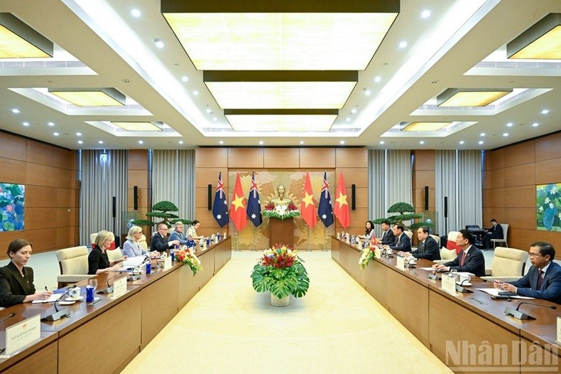 Entrevue entre le président de l’Assemblée nationale, Tran Thanh Man et la gouverneure générale d’Australie, Sam Mostyn. Photo : NDEL. image-34.jpg