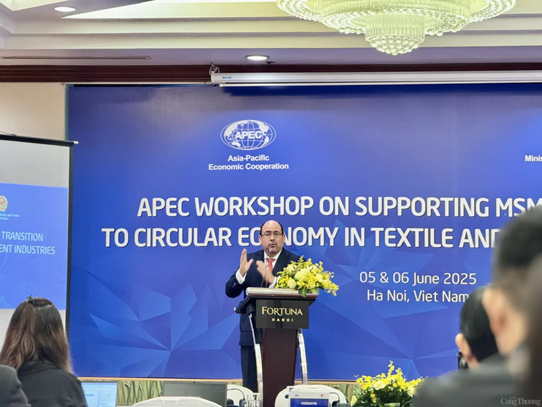 Carlos Obando, directeur de programme au Secrétariat de l’APEC s'exprime lors de l'atelier. Photo : Congthuong. 3.png