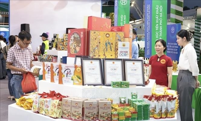 Le stand des produits OCOP de Hanoï. Photo: VNA