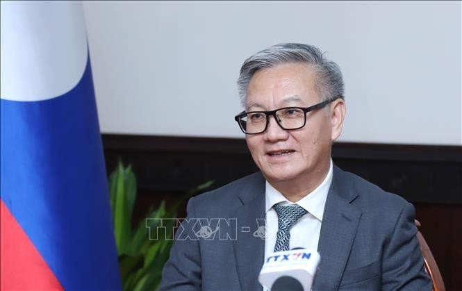 Le ministre lao des Affaires étrangères, Thongsavanh Phomvihane. Photo . VNA.