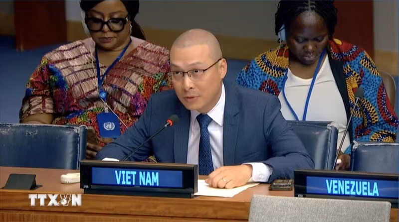 Le ministre-conseiller Nguyên Hoang Nguyên, chargé d’affaires par intérim de la Mission permanente du pays auprès de l’ONU. Photo: VNA.