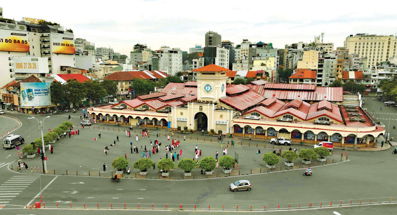 Le marché Bên Thành à Hô Chi Minh-Ville. Photo : VNA/CVN