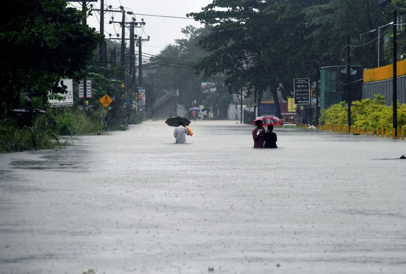 Les inondations au Sri Lanka. Photo : Xinhua/VNA.