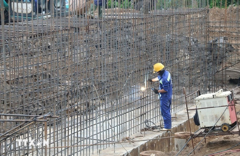 Chantier du projet de l’autoroute Cao Lanh – An Huu (première phase). Photo : VNA.
