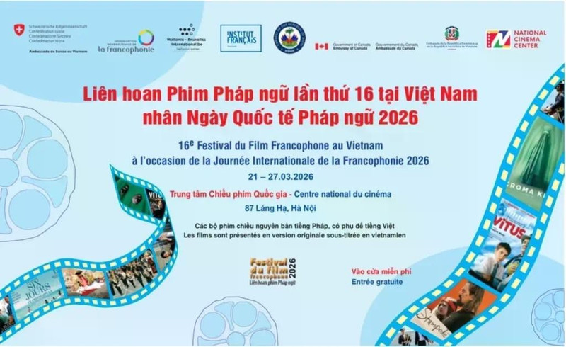 Affiche du 16e Festival du film francophone au Vietnam. Photo : BTCCC/CVN.