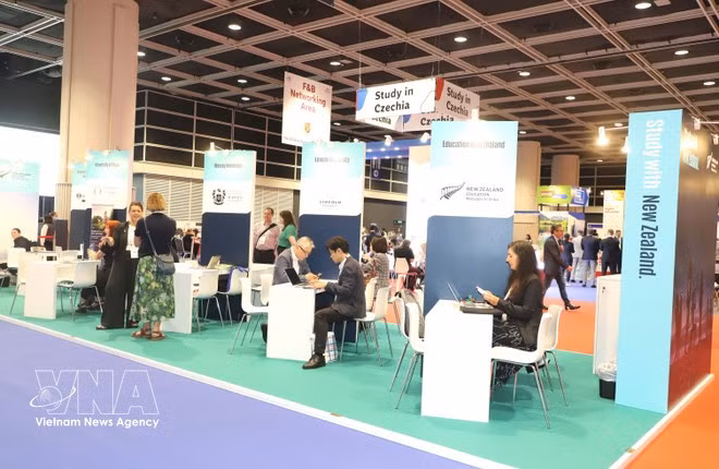 Espace d'exposition de la Nouvelle-Zélande lors de l'événement. Photo : VNA.