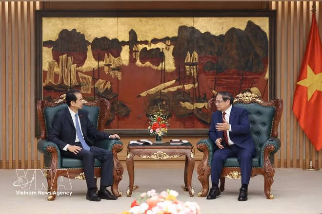 Lors de la réception. Photo : VNA