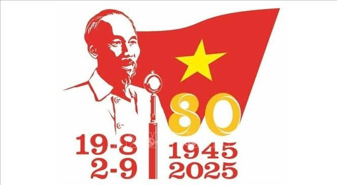 Logo officiel des 80 ans de la Révolution d'Août et de la Fête nationale. Photo : VNA.