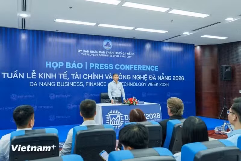 Conférence de presse sur la Semaine des affaires, de la finance et de la technologie de Da Nang 2026. Photo: VietnamPlus