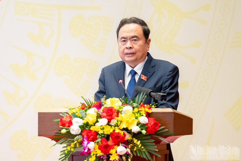 Le président de l'Assemblée nationale, Tran Thanh Man, préside la Conférence de bilan sur le travail de prévention et de lutte contre la corruption, le gaspillage et les phénomènes négatifs