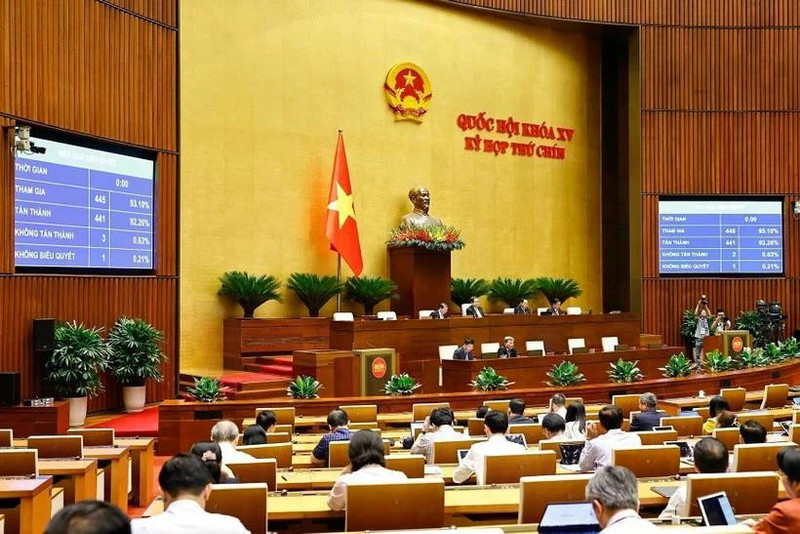 L'Assemblée nationale du Vietnam approuve des projets de lois. Photo : VNA.